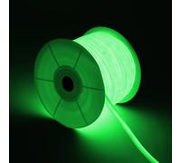 Ruban Led Néon Dimmable 220v Bobine 50m Vert Circulaire 360 9w/M Coupe 100cm Ip67 Vert