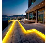 Ruban Led Néon Dimmable 220v Jaune Semi-Circulaire 180 7.5w/M Coupe 100cm Ip67 Sur Mesure 15 M