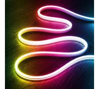 Ruban Led Néon Dimmable 220v Rgb Sflex8 9w/M Coupe 100cm Ip65 Sur Mesure Télécommande Ir 2 M