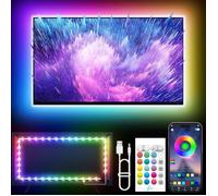 Ruban LED pour TV - JOZSI - 5m - Pour TV 55""-75"" - Musique Sync - Bluetooth - Télécommande - Multicolore
