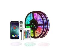 Ruban LED RGB 5050 - 5 mètre (30 LEDs) - Alimentation 5V USB + Bluetooth & Télécommande 24 boutons