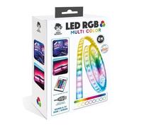Ruban LED RGB - Geek Monkeys - 2 m - Télécommande - Rechargeable USB - Multicolore