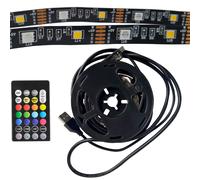 Ruban LED RGBW TV 2x1m musical, télécommande, USB 5V
