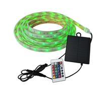 Ruban LED solaire multicouleur 1.2W, 22 lm, long. 5m, Neon IP67, télécommande, crépusculaire, garantie 5 ans - Tibelec