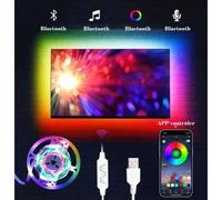 Ruban LED TV 3m, Bluetooth APP Music Sync 5V Bande LED de fond TV alimentée par USB,Pour écran PC moniteur HDTV