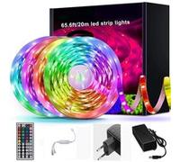Ruban LED Wabecil Bleutooth 20M 4×5M 360LEDs Contrôlé par APP Imperméable-Multicolore Multicolore G