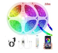 Ruban lumineux LED - HAUTSTORE - 10M - 180 LED RVB 5050 - Télécommande - Synchronisation musicale