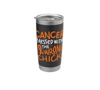 Ruban orange pour la sensibilisation au cancer du sang Gobelet isotherme en acier inoxydable double paroi