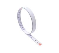 Ruban pour Rail D'onglet Adhésif en Acier, Échelle Métrique | Règle Graduée 0,1 à 100mm, Blanc, Usage Comptoir et Scie sur Table, Coupe à Longueur