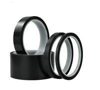Ruban résistant aux hautes températures en polyester | Noir 5/8/10/25mm x50m Utilisation : Marquage bureautique et industriel(25mmx50m)