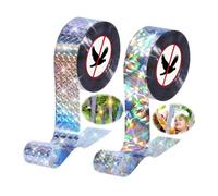 Ruban Rpulsif Anti Pigeon - yd - 80m x 48cm - Plastique PE - Protge Jardins Balcons Terrasses - Blanc Label