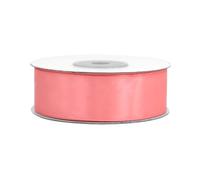 Ruban satin 25mm x 25m rouleau - CHOIX DE LARGEURS en 3/6/12/18/25/38/50/75/100mm - grand teint et lavable - ruban pour nœuds de mariage - ruban cadeau pour emballer, décorer, bricoler - Corail 238