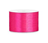 Ruban satin fuchsia 5 cm x 25 m - Rose