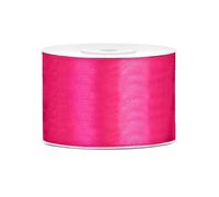 Ruban satin fuchsia 5 cm x 25 m - Rose
