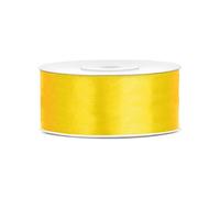 Ruban satin jaune citron 2,5 cm x 25 m - Jaune - Taille Unique