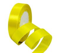 Ruban Satin Jaune Citron Fin 20mm,91m Polyester Ruban Satin,Ruban Cadeau Emballage,Ruban Noel Ruban Tissu pour Ballon,Couture,Nœuds,Artisanat,Bouquet,Décoration de Mariage,Voitures,Anniversaire,Gâteau