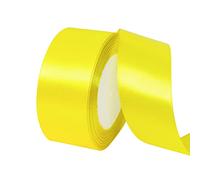 Ruban Satin Jaune Citron Gros 40mm, 23m Polyester Ruban Satin,Ruban Cadeau Emballage, Ruban Noel Ruban Tissu pour Couture, Nœuds, Artisanat, Bouquet, Décoration de Mariage, Voitures, Anniversaire