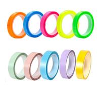 Ruban Surligneur Amovible,10 Pcs Scotch Couleur,Scotch Fluorescent,Ruban Adhésif Fluorescent,Post It Annotation Livre,Post It De Surligneur Livre,pour Étudiants,Enseignants,Lecture,Maison,Bureau