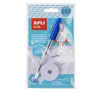 Apli 17809 - Ruban thermoadhésif pour identifier les vêtements des enfants - Blanc - Stylos inclus.