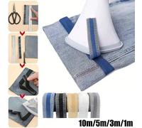 Ruban thermocollant pour ourlet 10m/5m/3m/1m, autocollants auto-adhésifs pour jambe de pantalon, patchs de réparation pour raccourcir l'ourlet du pantalon, autocollants thermocollants sans découpe pou
