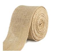Ruban Toile de Jute Rouleau de Jute Naturel 8cm x 10M, Vintage Hessian Roll pour Décoration de Mariage et Noël, Bricolage