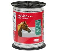 Ruban TopLine, 200 m, 20 mm, blanc/noir, 6 x 0,25 mm TRICOND