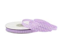 Ruban vichy carreaux parme 6 mm de large x 20 metres de long