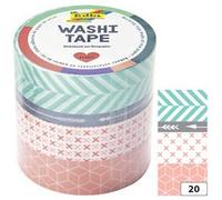 Rubans autocollants déco Washi-Tape GEOMETRIQUE