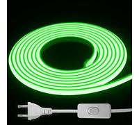 Rubans LED Type Externe 220V - Bande de Lumière de Perles LED Mise en Évidence, Étanche IP65, Pour le Jardin et la Décoration Intérieure. (Vert, 3m)
