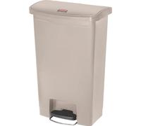 Rubbermaid 1883458 Poubelle à pédale Rubbermaid Slim Jim, 50 litres, beige