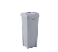 Rubbermaid Commercial 2001584 Poubelle intouchable avec couvercle basculant Beige 70 l