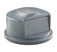 Rubbermaid Commercial brute rond en polyéthylène à haute densité dôme Top, 44 Gallon, gris, 1