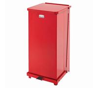 Rubbermaid Commercial Defenders avant Step-On Poubelle avec bac en plastique, 24 Gallon, Rouge, Fgst24eplrd