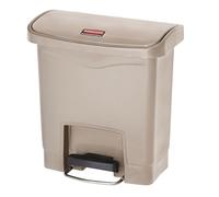 Rubbermaid Commercial Products 1883455 Slim Jim Step On collecteur à pédale en résine version large 15L - Beige