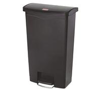 Rubbermaid Commercial Products 1883613 Slim Jim Step On collecteur à pédale en résine version large 68L - Noir