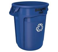 Rubbermaid Commercial Products Brute Collecteur Ventilé | Poubelle à déchets industriels en plastique pour tri sélectif | 121 L, Bleu
