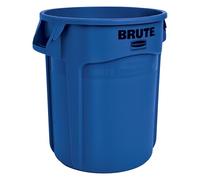 Rubbermaid Commercial Products Brute Collecteur Ventilé | Poubelle à Déchets Industriels en Plastique | 76 L, Bleu