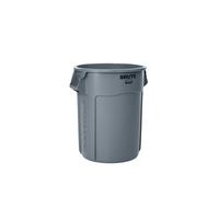 Rubbermaid Commercial Products Brute Collecteur Ventilé | Poubelle à Déchets Industriels en Plastique | 208 L, Gris