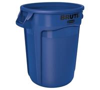 Rubbermaid Commercial Products Brute Collecteur Ventilé | Poubelle à déchets industriels en plastique pour tri sélectif | 121 L, Bleu