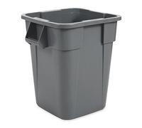 Rubbermaid Commercial Products BRUTE Conteneur Carré À Déchets 151 L Gris - Bac Professionnel Sans Couvercle Pour Cuisine, Atelier, Bureau Ou Établissement Scolaire - FG353600GRAY