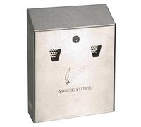 Rubbermaid Commercial Products Cendrier Extérieur Mural Acier Inox Noir - Station de Gestion des Mégots, Résistant au Feu, Pour Hôtels, Bureaux, Centres Commerciaux - FGR1012EBK