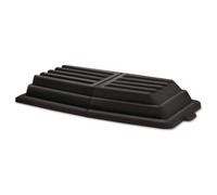 Rubbermaid Commercial Products Commercial Products FG102800BLA Couvercle Articulé en Forme de Dôme pour Chariots à Bascule FG101100BLA et FG101300BLA, Noir