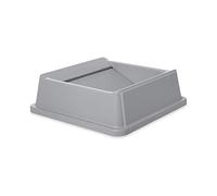 Rubbermaid Commercial Products Commercial Products FG266400GRAY Couvercle basculant de poubelle, 51,11 cm HIPS Intouchable, Gris