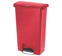 Rubbermaid Commercial Products Conteneur Pédale À Déchets Streamline 50 L Rouge - Poubelle Hygiénique Mains Libres Pour Déchets Médicaux En Milieu Hospitalier - 1883566