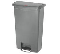 Rubbermaid Commercial Products Conteneur Pédale À Déchets Streamline 68 L Gris - Bac À Pédale Compact Avec Couvercle Amorti Pour Usage Intensif En Milieu Professionnel - 1883604