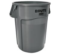 Rubbermaid Commercial Products FG264360GRAY Brute Conteneur avec canaux de ventilation (166,5 l) - Gris
