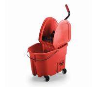 Rubbermaid Commercial Products FG757888RED Système de Lavage Hautes Performances avec Combo de Presse 33,12 L Wavebrake, Rouge