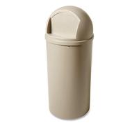 Rubbermaid Commercial Products FG817088BEIG Poubelle Commercial, 94 L en Polyéthylène, Ronde Marshal Classic, Beige