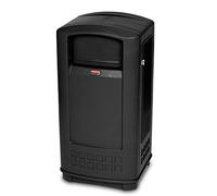Rubbermaid Commercial Products FG9P9000BLA Collecteur Products 132 L Landmark Jr avec Cendrier sur la Partie Supérieure, Noir