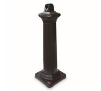 Rubbermaid Commercial Products Cendrier Extérieur GroundsKeeper Tuscan, Métal Noir - Résistant aux Intempéries, Pour Parcs, Centres Commerciaux, Hôtels, Zones Fumeurs - FG9W3000BLA